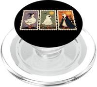 Silly Goose Halloween Duck Francobolli strega fantasma mantello PopSockets PopGrip per MagSafe