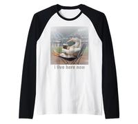 Silly Goose Io Vivo Qui Ora Baseball Mamma Maglia con Maniche Raglan