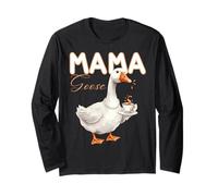 Silly Goose Mama Goose | Funny Cute Mom Life Tee Maglia a Manica