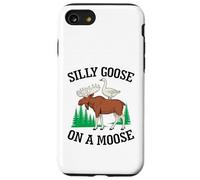 Silly Goose On A Moose Meme Divertente Fauna Selvatica Amante Animali Custodia per iPhone SE (2020) / 7/8