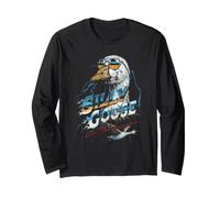 Silly Goose on The Loose Cool Biker Vintage Retro Lightning Maglia a Manica