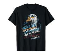 Silly Goose on The Loose Cool Biker Vintage Retro Lightning Maglietta