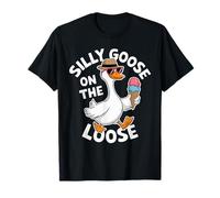 Silly Goose on the Loose - Funny Goose Humor Summer Maglietta