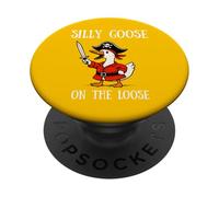 Silly Goose On The Loose Funny Pirate Crew Costume Bambini Ragazzi PopSockets PopGrip Adesivo