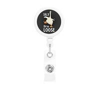 Silly Goose On The Loose Porta badge retrattile Reel Clip Id Card Holder for Nurse Student Office Worker