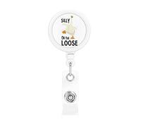 Silly Goose On The Loose Porta badge retrattile Reel Clip Id Card Holder for Nurse Student Office Worker