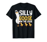 Silly Goose On The Loose retrò groovy sciocco oca club Maglietta
