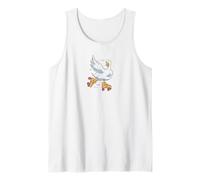 Silly Goose on The Loose Roller Skating Bird Cute Design Canotta