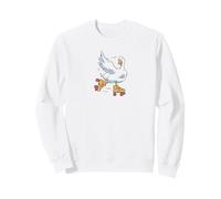 Silly Goose on The Loose Roller Skating Bird Cute Design Felpa