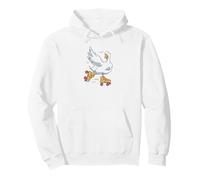 Silly Goose on The Loose Roller Skating Bird Cute Design Felpa con Cappuccio