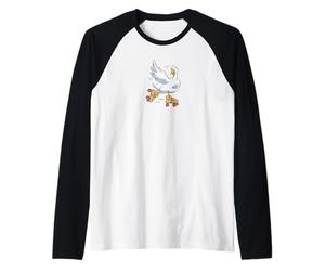 Silly Goose on The Loose Roller Skating Bird Cute Design Maglia con Maniche Raglan