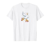 Silly Goose on The Loose Roller Skating Bird Cute Design Maglietta