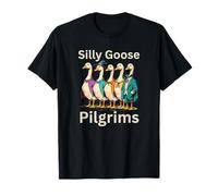 Silly Goose Pellegrini Spooky Honk Halloween Ringraziamento Divertimento Maglietta