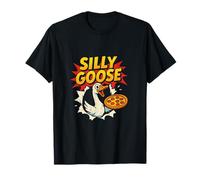 Silly Goose Pizza Comic Pop Art Design per buongustai Maglietta