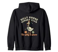 Silly Goose Spooky Club Troppo Sciocco per Spaventare Divertente Halloween Felpa con Cappuccio