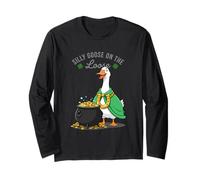 Silly Goose Vaso di Leprechaun d'oro San Patrizio Maglia a Manica