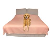 SILLY LEGACY Copertura Protettiva Sottile Reversibile Impermeabile (XL 208 x 254 cm, Color Pesca), Fodera per Letto o Divano, mobili, per Cani e Gatti, Protegge da peli, Sporco, urina