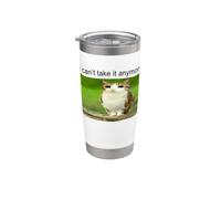Silly Meowl Meme Non posso più sopportare Bicchiere termico in acciaio inox doppia parete