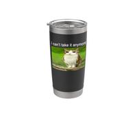 Silly Meowl Meme Non posso più sopportare Bicchiere termico in acciaio inox doppia parete