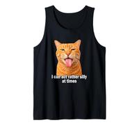 Silly Orange Cat Meme Weird Cat Face Funny Cat Tongue out Canotta