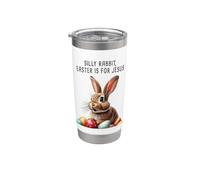Silly Rabbit Easter is for JESUS - Bunny Christian Faith Bicchiere termico in acciaio inox doppia parete
