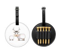 Silly Sheep - Borsa portaoggetti per tee da golf, facile da trasportare e più efficiente per giocare a golf, colore: Nero