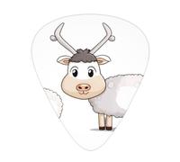 Silly Sheep - Set di plettri stampati, 12 pezzi, sottili, medi e spessi, adatti per chitarra, basso, chitarra elettrica e ukulele