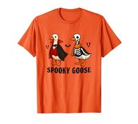 Silly Spooky Goose Halloween Funny Goose Skeleton Vampire Maglietta