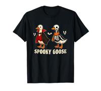 Silly Spooky Goose Halloween Funny Goose Skeleton Vampire Maglietta