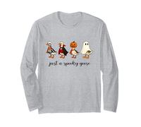Silly Spooky Goose Halloween Funny Silly Goose Pumpkin Fall Maglia a Manica