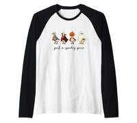 Silly Spooky Goose Halloween Funny Silly Goose Pumpkin Fall Maglia con Maniche Raglan