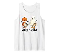 Silly Spooky Goose Halloween Funny Silly Goose Pumpkin Ghost Canotta