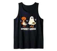 Silly Spooky Goose Halloween Funny Silly Goose Pumpkin Ghost Canotta