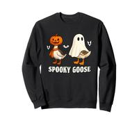 Silly Spooky Goose Halloween Funny Silly Goose Pumpkin Ghost Felpa
