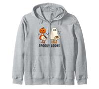 Silly Spooky Goose Halloween Funny Silly Goose Pumpkin Ghost Felpa con Cappuccio