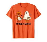 Silly Spooky Goose Halloween Funny Silly Goose Pumpkin Ghost Maglietta