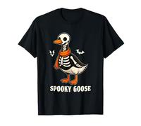 Silly Spooky Goose Halloween Funny Silly Goose Skeleton Fall Maglietta