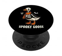 Silly Spooky Goose Halloween Funny Silly Goose Skeleton Fall PopSockets PopGrip Adesivo