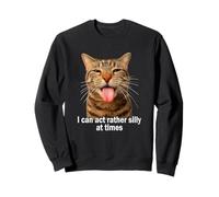 Silly Tabby Cat Meme Weird Cat Face Funny Cat Tongue out Felpa