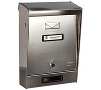 Silmec 10-001 Cassetta postale tradizionale singola per esterno, Inox, Dim.(La.xH.xPr.) 220x325x75/100mm