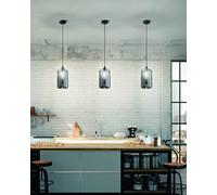 Silo cilindro lampada vetro soffiato cucina fumee E27 [EEK: A]