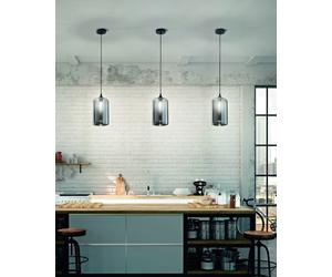 Silo cilindro lampada vetro soffiato cucina fumee E27