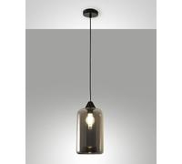 Silo cilindro lampada vetro soffiato cucina fumee E27 [EEK: A]