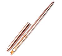 SILPECWEE 1pc Francese Nail Brush Acrilico Nail Art Pennelli Oro Rosa Nail Pen Nail Design Pennello Francese Punta Pennello per Unghie Spazzole Smalto Francese Manicure Pennello