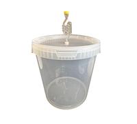 SILPLAST Contenitore per fermentazione da 33 l, con tubo di fermentazione, coperchio, in gomma, per birra, vino o poltiglia, per alimenti, ideale per birre amatoriali, trasparente