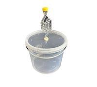 SILPLAST Contenitore per fermentazione da 5 l, con tubo di fermentazione, coperchio, in gomma, per birra, vino o mosto, per alimenti, ideale per birre amatoriali, trasparente