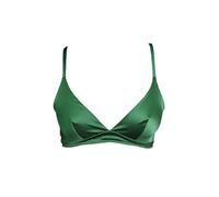 SilRiver Bralette Donna in Seta Morbida - Reggiseno Senza Ferretto con Raso Liscio, Morbido e Traspirante, Senza Foderina (Verde Cacciatore, S)
