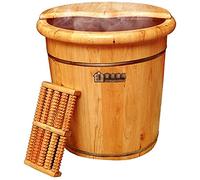 SilteD Botte per pediluvio in Legno per pediluvio, Secchio per pediluvio Spa, Vasca per pediluvi, Botte per Lavaggio Piedi Alta 40 cm, Sollievo dall'affaticamento del Dolore, rilassamento dei Piedi,