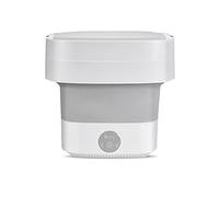 SilteD Lavatrice Pieghevole Lavatrice Biancheria Intima Mutandine Cura Viaggio d'Affari Funzionamento con Pulsante a Sfioramento Portatile (Colore : Bianca)