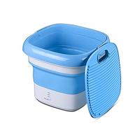 SilteD Lavatrice Pieghevole Lavatrice per Calzini Intimi all'ozono Lavatrice Pieghevole per Trasporto (Colore : Blu)